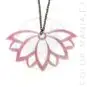 Collier Fleur de Lotus Transparent Irisé | Color-Mania