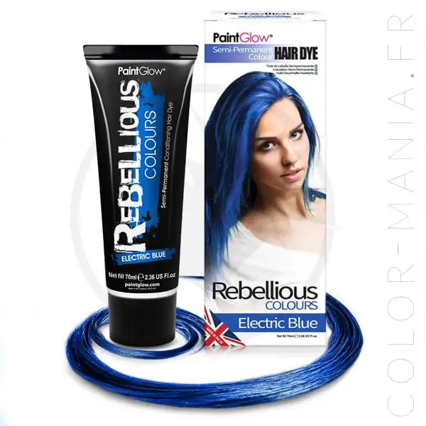 Coloration Cheveux Bleu Electric Blue - Rebellious | Color-Mania
