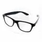 Lunettes type Wayfarer Noires - Verres Transparents | Color-Mania