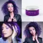 Rendu du soin repigmentant intense violet sur différentes chevelures
