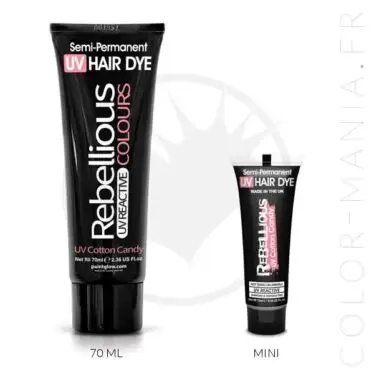 Coloration Cheveux Rose UV Cotton Candy - Rebellious | Color-Mania