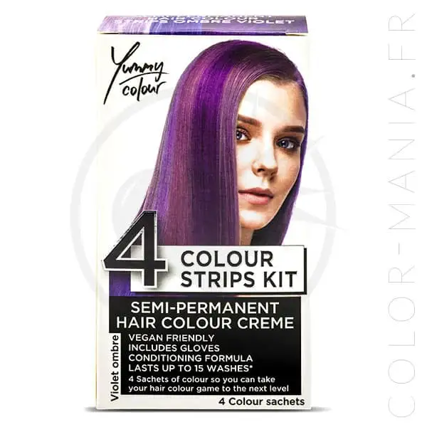 Kit 4 Colorations Mèches Ombré Violet - Yummy Colour | Color-Mania.fr