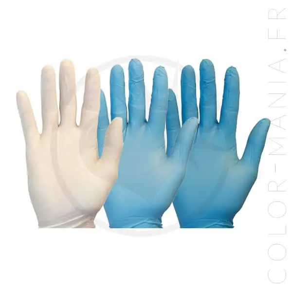 Gants Coloration Nitrile Assortis - Sachet de 2 paires | Color-Mania