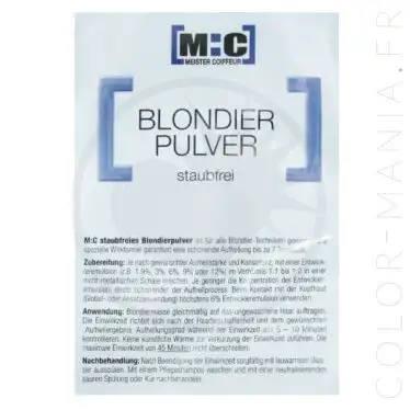 Poudre Décolorante Bleue Professionnelle Sachet 100gr – [M:C] | Color-Mania