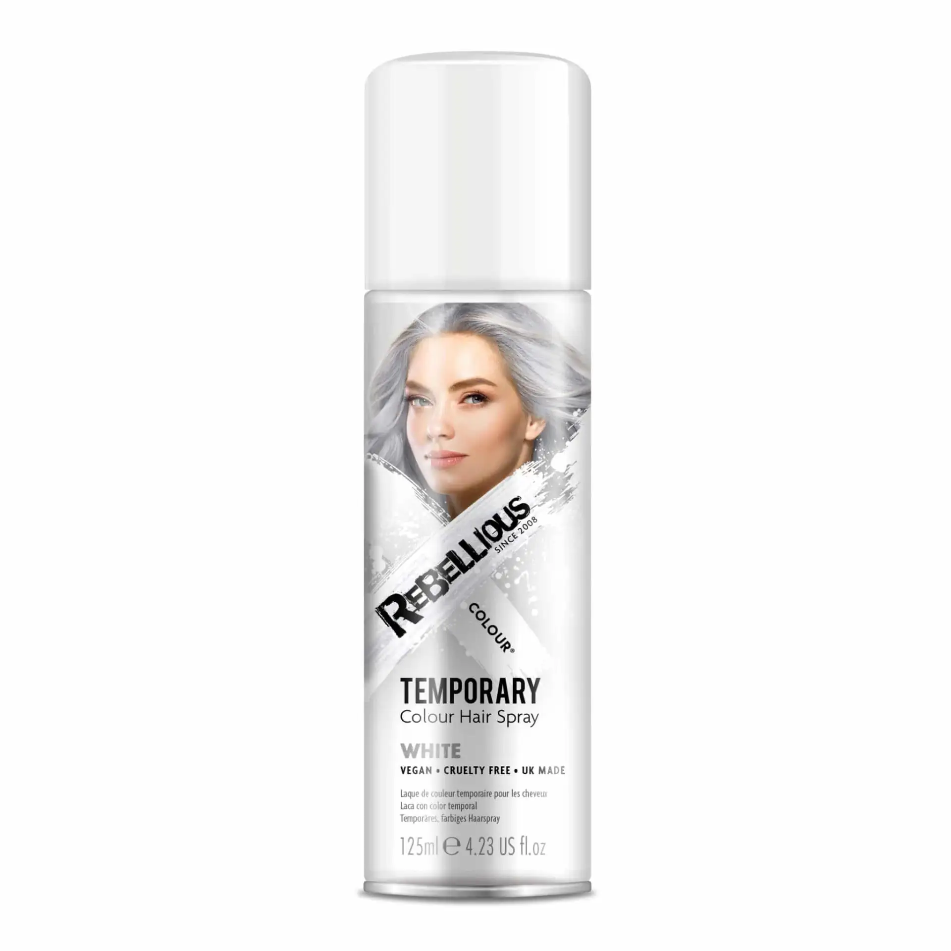 Spray Coloration Cheveux Blanc – Rebellious | Color-Mania.fr
