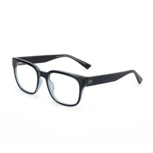Retro Square-Round Eyewear – TR90 Frames with Subtle Curve & Metal Accent#220650001