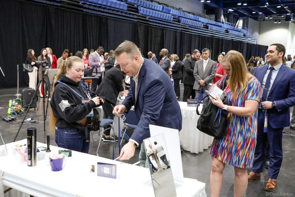 Primping and checkin Station for headshot station at George R Brown Convention Center Houston TX