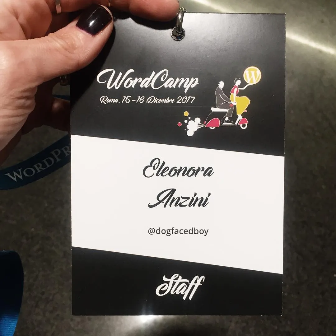 Badge WordCamp Roma 2017