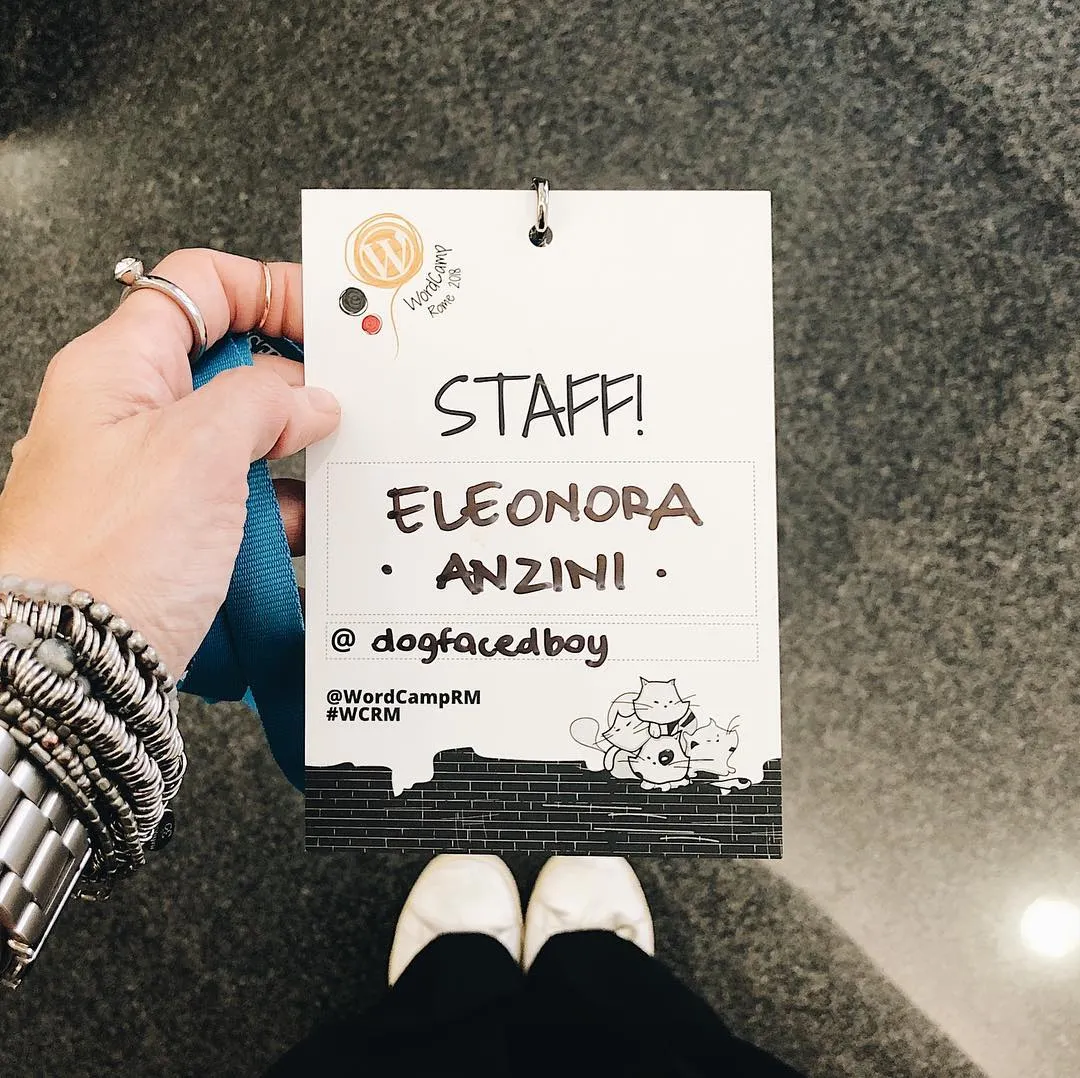 WordCamp Roma 2018 Badge WordCamp Roma 2018