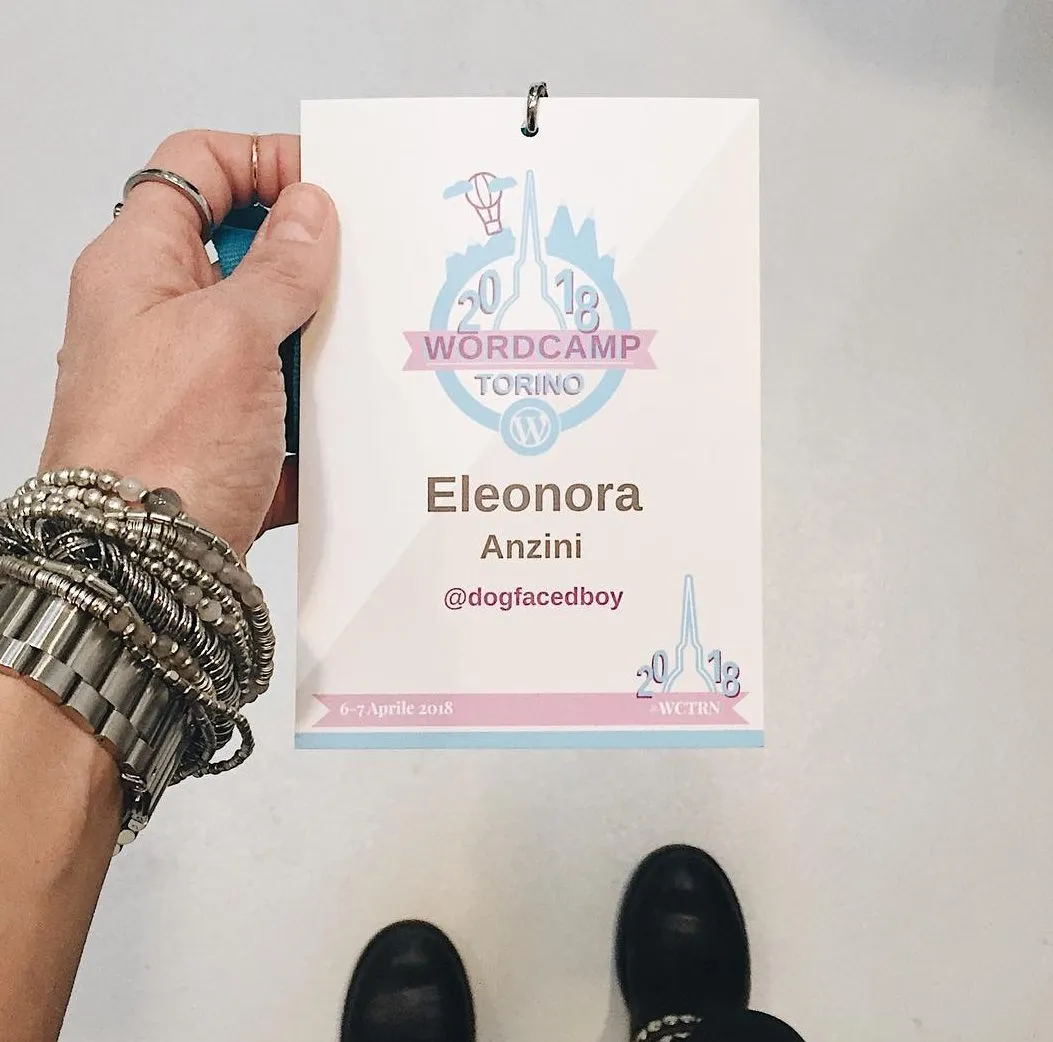 WordCamp Torino 2018 Badge WordCamp Torino 2018