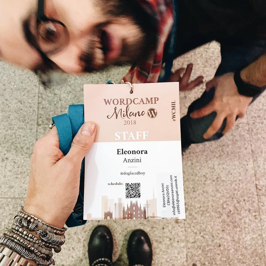 Badge WordCamp Milano 2018