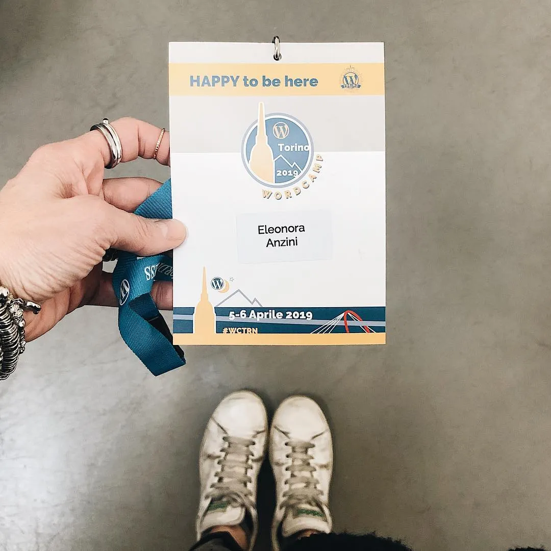 Badge WordCamp Torino 2019