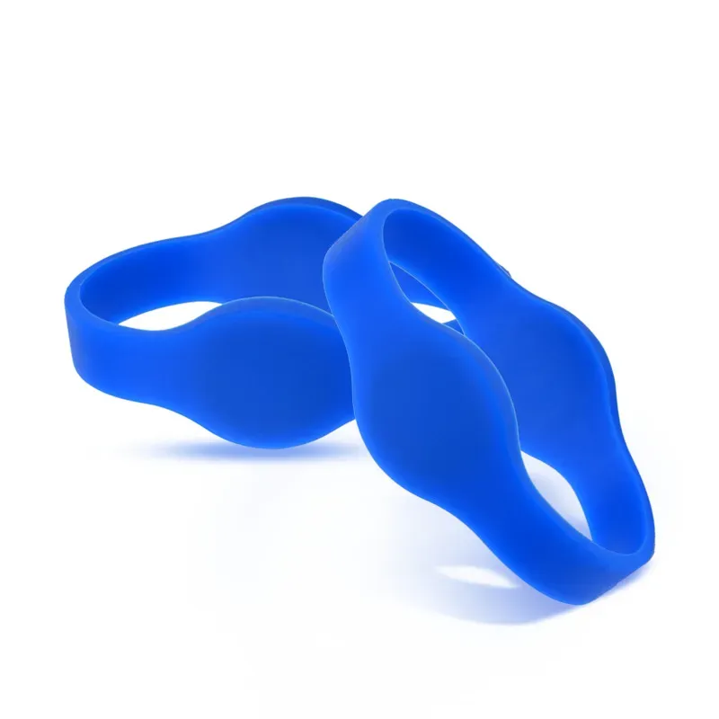 Maviri ebhuruu silicone mhete dzinoridza dhizaini yewavy, Chikamu cheRFID WRistband System, inodarika kurwisa chena kumashure.