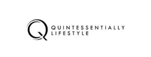 LEE_-Quites-1 GuestLee luxury rental branding: large stylized Q, minimalist black QUINTESSENTIALLY LIFESTYLE text on white, Swiss elegance. | GuestLee luxury rental Switzerland