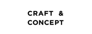 LEE_Craft Black, bold, uppercase text on white reads CRAFT & CONCEPT, reflecting luxury Swiss rental style by GuestLee in Montreux. | GuestLee luxury rental Switzerland