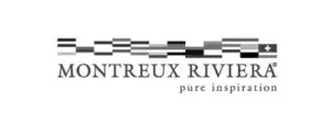 LEE_Montreux-1 Elegant black and white GuestLee design with Swiss flag, abstract rectangles, and luxury rental branding for top Swiss destinations. | GuestLee luxury rental Switzerland