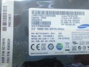 Lenovo Samsung 2.5" 128GB Solid State Drive SSD