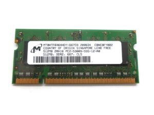 512MB Memory PC2-5300 CL5 32x16 DDR2-667
