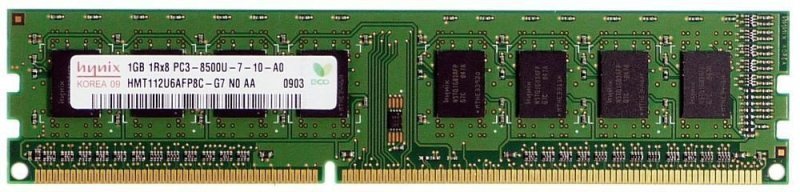 Hynix PC3-8500 1GB DDR3-1066MHz CL7 PC Memory Module Hynix PC3-8500 1GB DDR3-1066MHz CL7 PC Memory Module