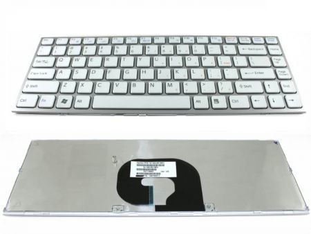 SONY VAIO VPC-Y VPCY Keyboard White with Silver Frame