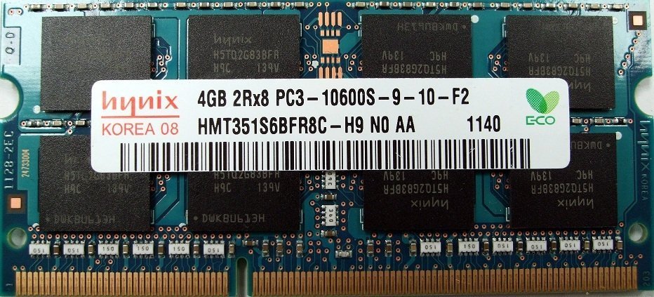 Hynix 4GB PC3-10600U DDR3 RAM Sodimm Memory Module Hynix 4GB PC3-10600U DDR3 RAM Sodimm Memory Module