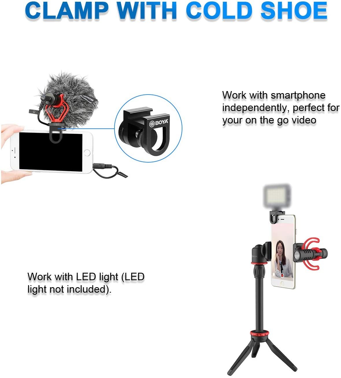 BOYA BY-VG330 Smartphone Extension Microphone Compatible Android BOYA BY-VG330 Smartphone Extension Microphone Compatible Android