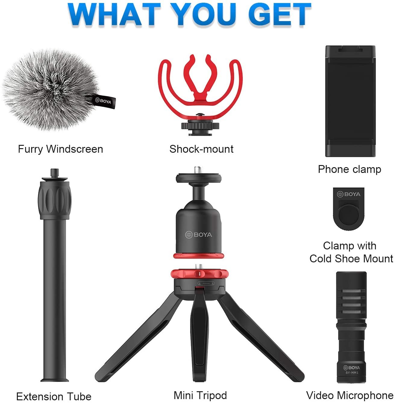 BOYA BY-VG330 Smartphone Extension Microphone Compatible Android BOYA BY-VG330 Smartphone Extension Microphone Compatible Android