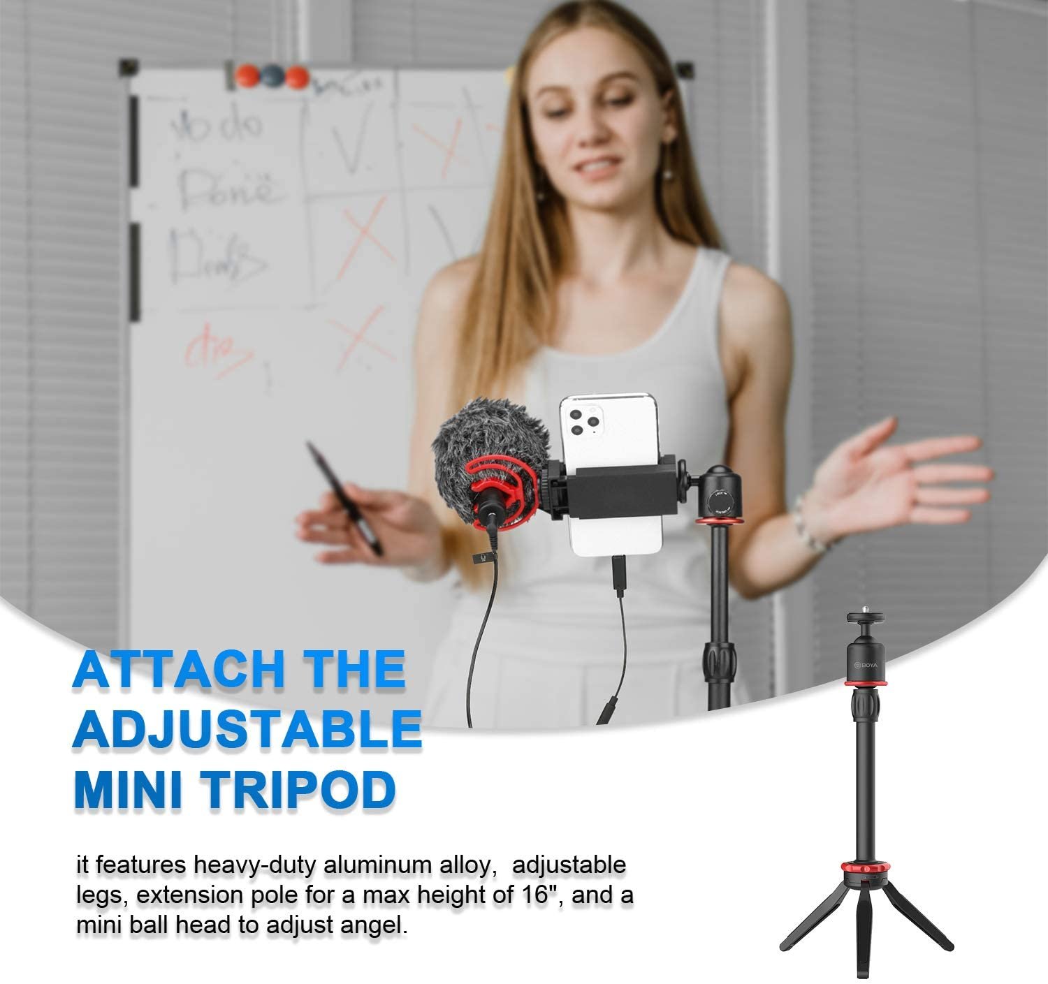BOYA BY-VG330 Smartphone Extension Microphone Compatible Android BOYA BY-VG330 Smartphone Extension Microphone Compatible Android