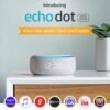 Echo Dot Clock LED Display Smart Speaker with Alexa