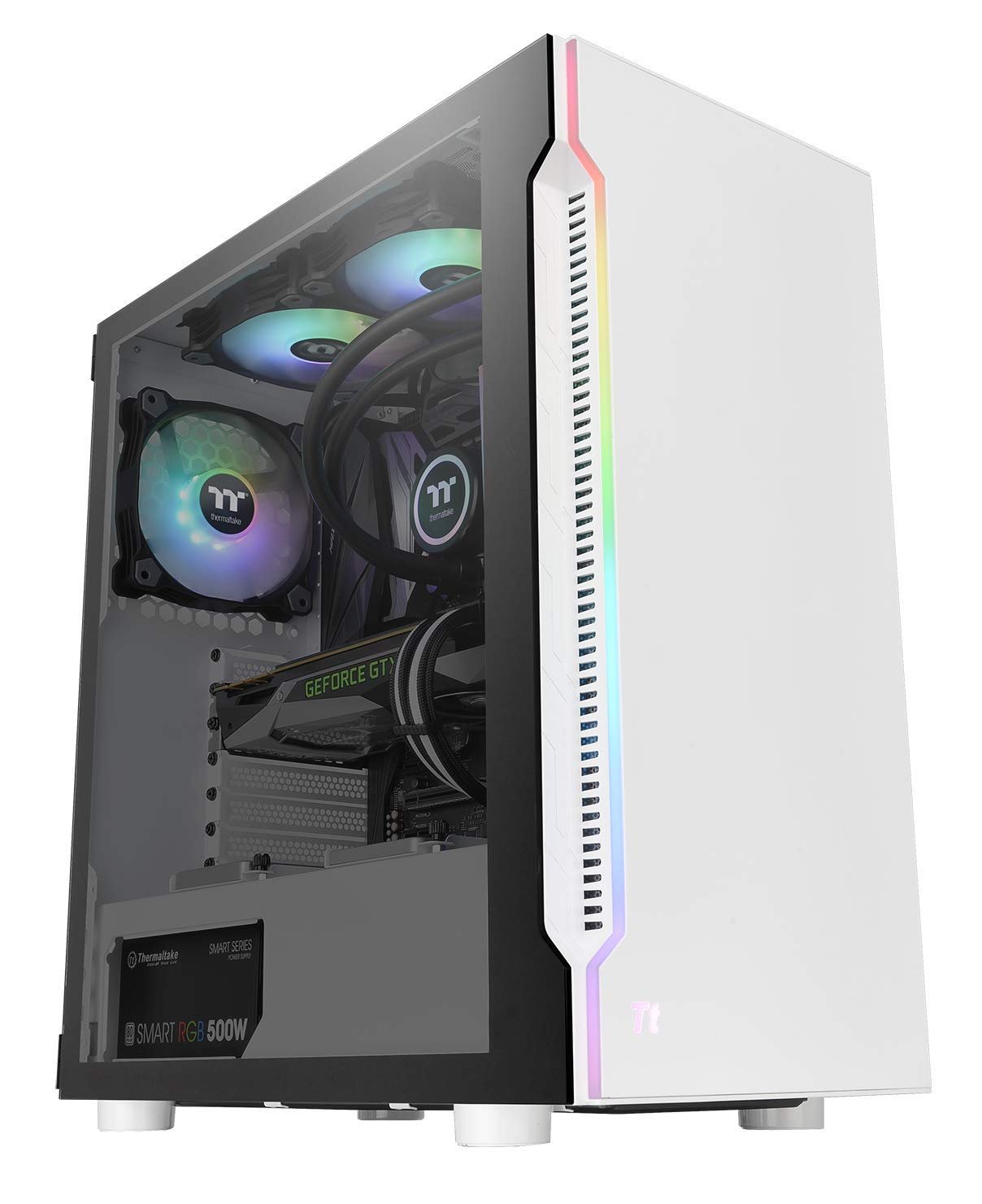 Thermaltake H200 TG Snow RGB ATX Mid Tower Cabinet with Tempered Glass Window and USB 3.0 Ports Thermaltake H200 TG Snow RGB ATX Mid Tower Cabinet with Tempered Glass Window and USB 3.0 Ports