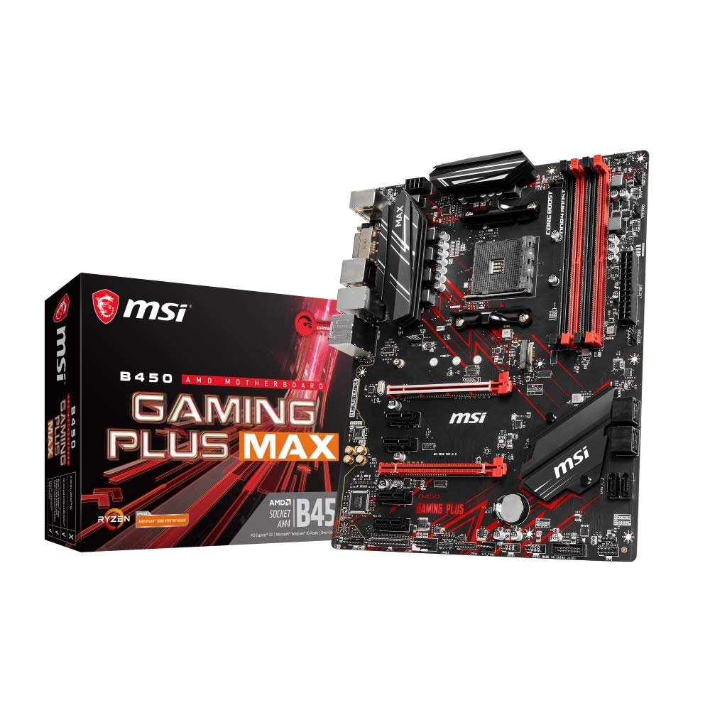 MSI B450 GAMING PLUS MAX AM4 Socket Dual Channel DDR4 USB 3.2 ATX Motherboard MSI B450 GAMING PLUS MAX AM4 Socket Dual Channel DDR4 USB 3.2 ATX Motherboard
