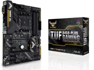 ASUS TUF B450-PLUS GAMING AMD AM4 ATX Motherboard with M.2 Aura Sync and AMD StoreMI