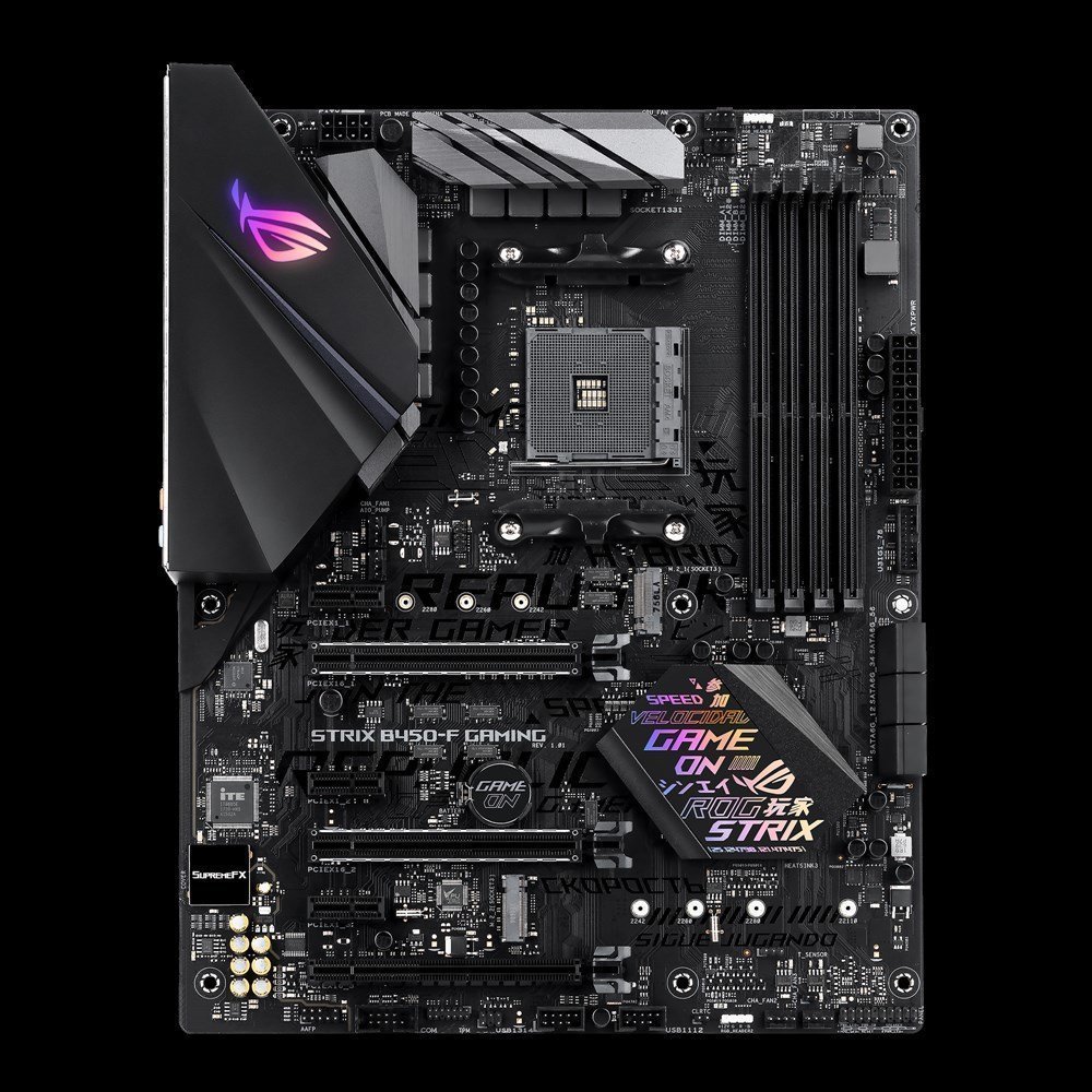 ASUS ROG STRIX B450-F AMD AM4 ATX Gaming Motherboard with Dual PCIe M.2 and AMD StoreMI