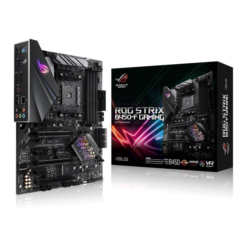 ASUS ROG STRIX B450-F AMD AM4 ATX Gaming Motherboard with Dual PCIe M.2 and AMD StoreMI