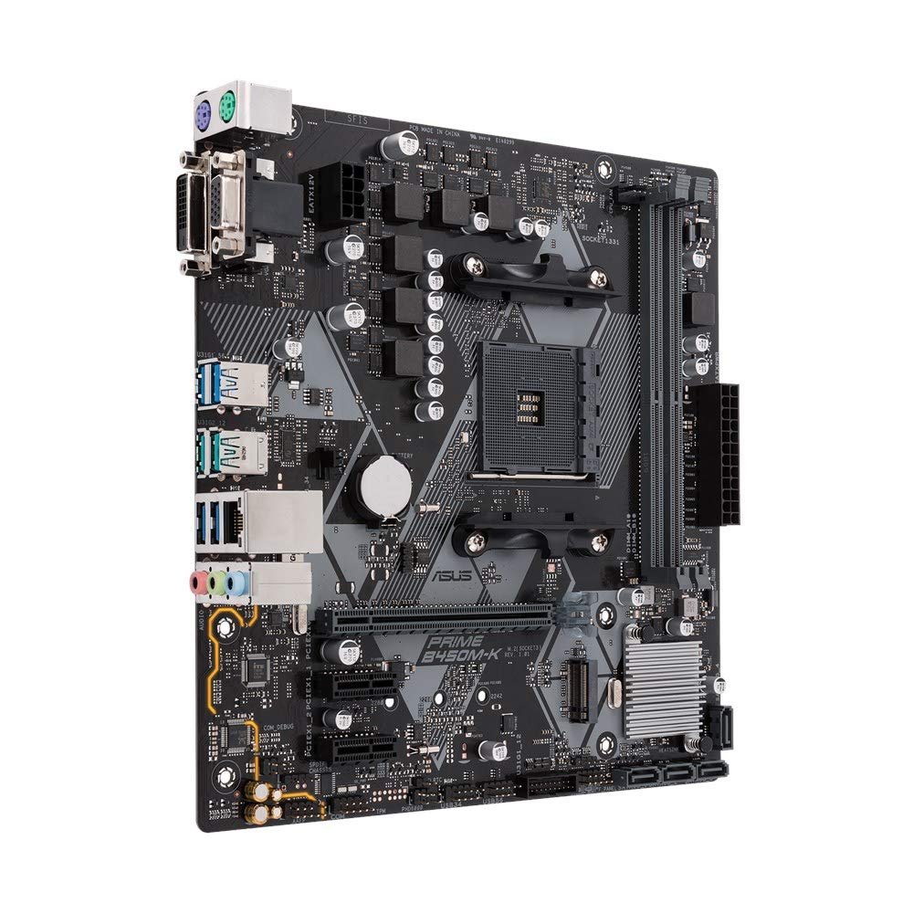 ASUS PRIME B450M-K AMD AM4 Micro-ATX Motherboard with DDR4 3200MHz M.2 SATA 6Gbps ASUS PRIME B450M-K AMD AM4 Micro-ATX Motherboard with DDR4 3200MHz M.2 SATA 6Gbps