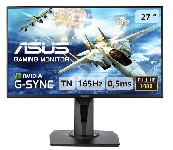 ASUS VG278QR Gaming Monitor 27 inch, Full HD, 0.5ms*, 165Hz, G-SYNC Compatible, Adaptive Sync ASUS VG278QR Gaming Monitor 27 inch, Full HD, 0.5ms*, 165Hz, G-SYNC Compatible, Adaptive Sync