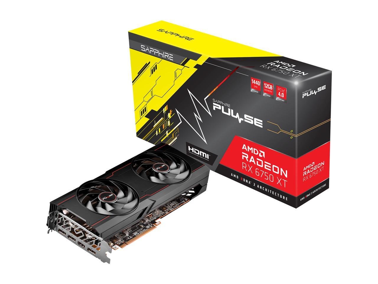 Sapphire PULSE AMD Radeon RX 6750 XT 12GB GDDR6 Graphic Card 11318-03-20G