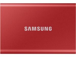 Samsung T7 Portable SSD 2TB USB 3.2 External Solid State Drive Red MU-PC2T0R/AM Samsung T7 Portable SSD 2TB USB 3.2 External Solid State Drive Red MU-PC2T0R/AM