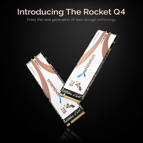 Sabrent 2TB Rocket Q4 NVMe PCIe Gen4 x 4 M.2 2280 Internal SSD with Heatsink SB-RKTQ4-HTSS-2TB Sabrent 2TB Rocket Q4 NVMe PCIe Gen4 x 4 M.2 2280 Internal SSD with Heatsink SB-RKTQ4-HTSS-2TB