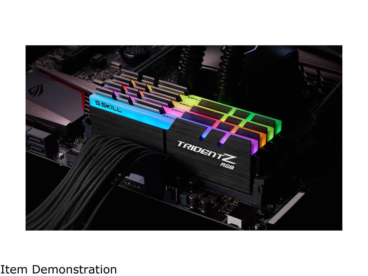 G.SKILL TridentZ RGB Series 128GB (4 x 32GB) 288-Pin DDR4 SDRAM DDR4 3600 (PC4 28800) Intel XMP 2.0 Desktop Memory F4-3600C18Q-128GTZR G.SKILL TridentZ RGB Series 128GB (4 x 32GB) 288-Pin DDR4 SDRAM DDR4 3600 (PC4 28800) Intel XMP 2.0 Desktop Memory F4-3600C18Q-128GTZR