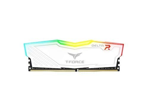 Teamgroup T-FORCE DELTA RGB Series 16GB (16GBX1) DDR4 3200MHz White Memory TF4D416G3200HC16C01 Teamgroup T-FORCE DELTA RGB Series 16GB (16GBX1) DDR4 3200MHz White Memory TF4D416G3200HC16C01