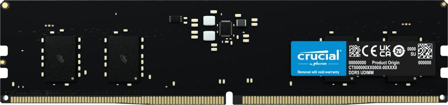 Crucial 8GB (1x8GB) DDR5 4800MHz Memory CT8G48C40U5 Crucial 8GB (1x8GB) DDR5 4800MHz Memory CT8G48C40U5