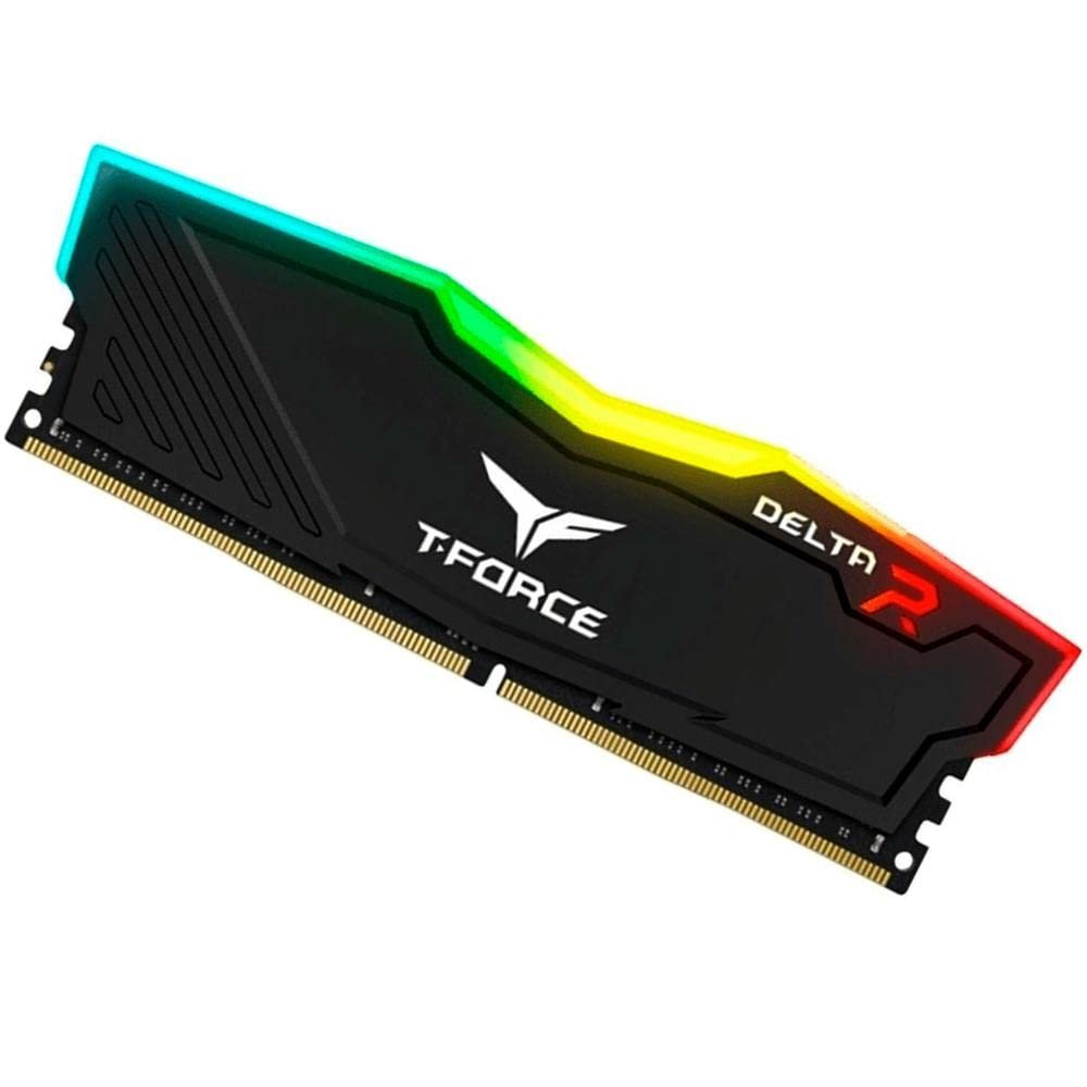 Teamgroup T-force Delta RGB Series 16GB (16GBX1) DDR4 3200MHz Black Memory TF3D416G3200HC16C01