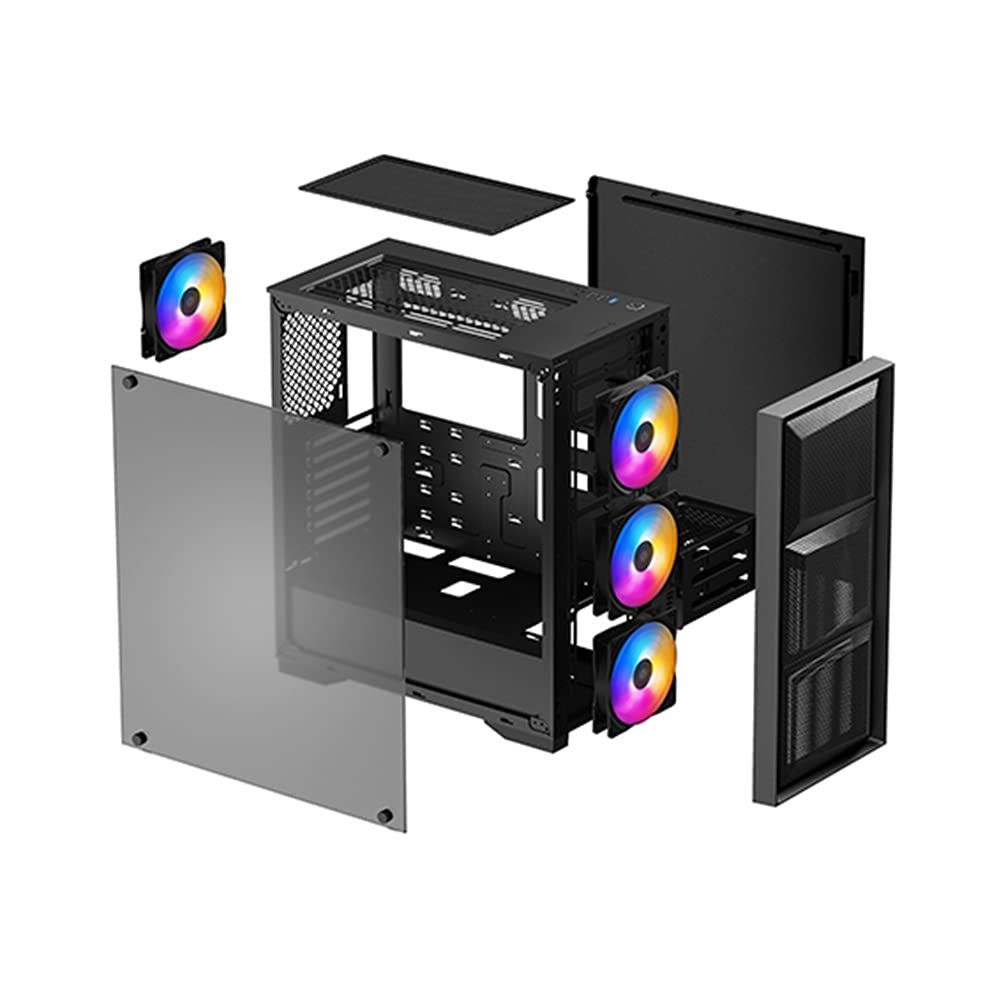 Deepcool MATREXX 50 MESH 4FS (E-ATX) Mid Tower Cabinet With Tempered Glass Side Panel (Black) DP-ATX-MATREXX50-MESH-4FS