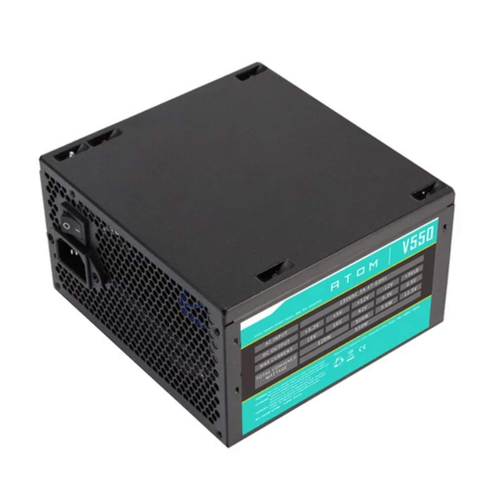 Antec Atom V550W Non-Modular 550 watt PSU with 120mm Silence Fan Atom V550 IN