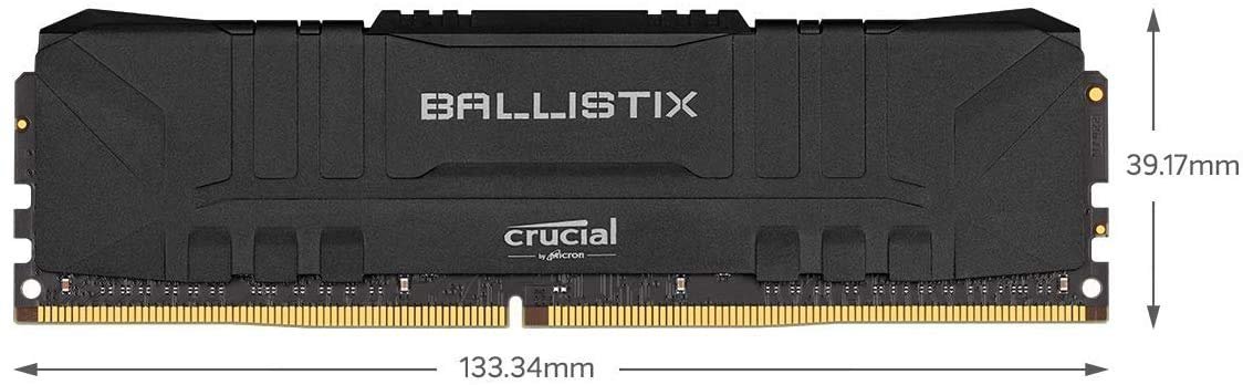 Crucial Ballistix 16GB Kit (2 x 8GB) DDR4 3000mhz Desktop Gaming Memory Black BL2K8G30C15U4B
