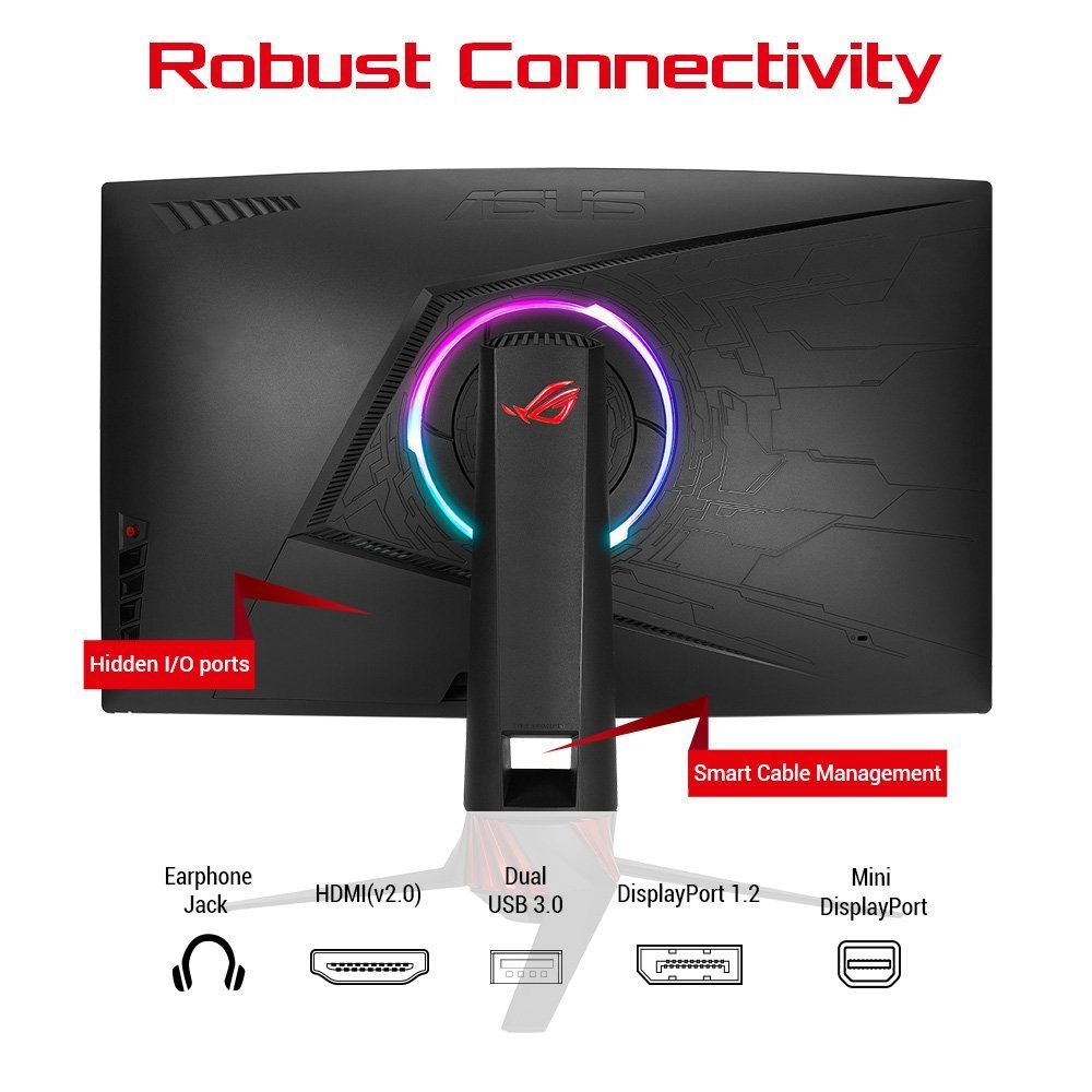 ASUS ROG Strix XG32VQ 32inch 144Hz Curved Gaming Monitor (1800R Curved, Adaptive Sync, 4ms Response Time, 144Hz Refresh Rate, Frameless, 2K WQHD VA Panel) ASUS ROG Strix XG32VQ 32inch 144Hz Curved Gaming Monitor (1800R Curved, Adaptive Sync, 4ms Response Time, 144Hz Refresh Rate, Frameless, 2K WQHD VA Panel)