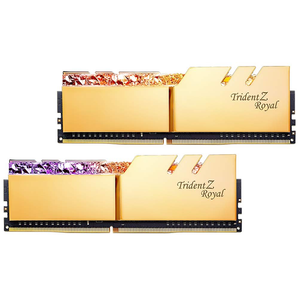 G.Skill Trident Z Royal Gold 32 GB (2 x 16GB) 3200 MHz DDR4 Memory F4-3200C16D-32GTRG G.Skill Trident Z Royal Gold 32 GB (2 x 16GB) 3200 MHz DDR4 Memory F4-3200C16D-32GTRG