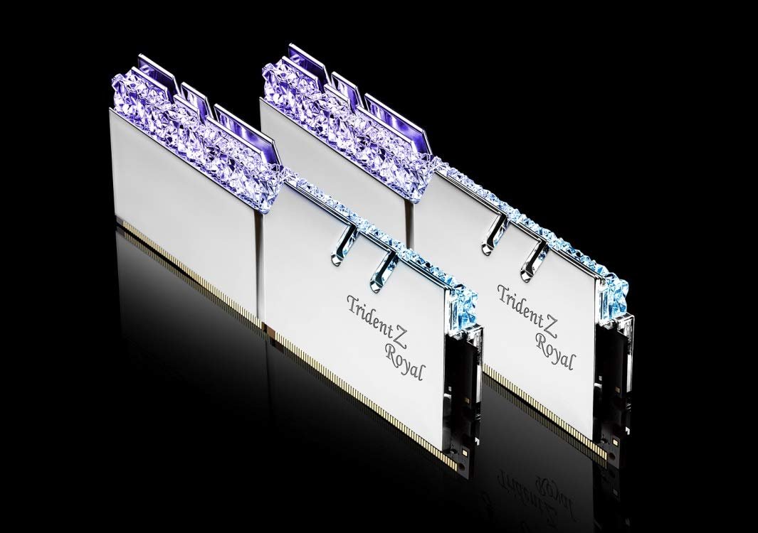 G.SKILL Trident Z Royal Silver 16GB (2x8GB) 4400MHz DDR4 RAM F4-4400C18D-16GTRSC G.SKILL Trident Z Royal Silver 16GB (2x8GB) 4400MHz DDR4 RAM F4-4400C18D-16GTRSC