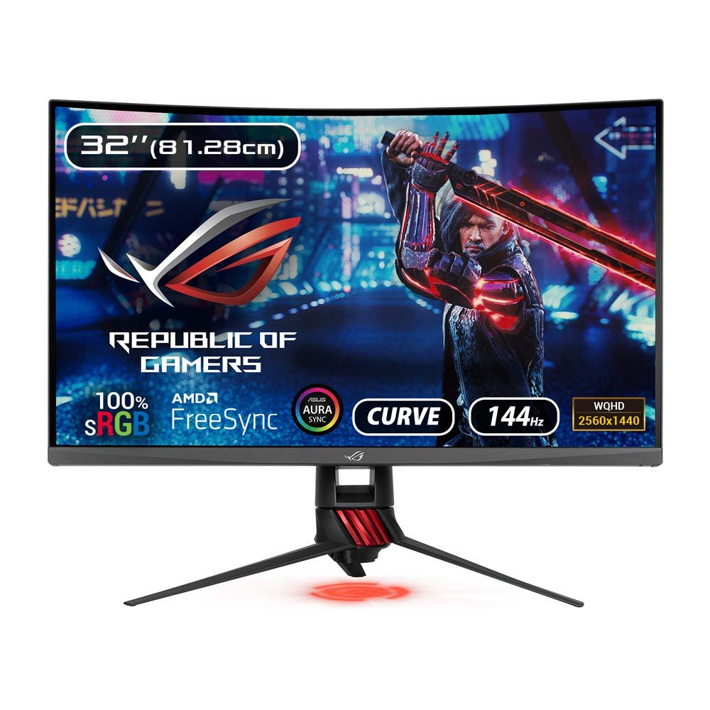 ASUS ROG Strix XG32VQ 32inch 144Hz Curved Gaming Monitor (1800R Curved, Adaptive Sync, 4ms Response Time, 144Hz Refresh Rate, Frameless, 2K WQHD VA Panel) ASUS ROG Strix XG32VQ 32inch 144Hz Curved Gaming Monitor (1800R Curved, Adaptive Sync, 4ms Response Time, 144Hz Refresh Rate, Frameless, 2K WQHD VA Panel)